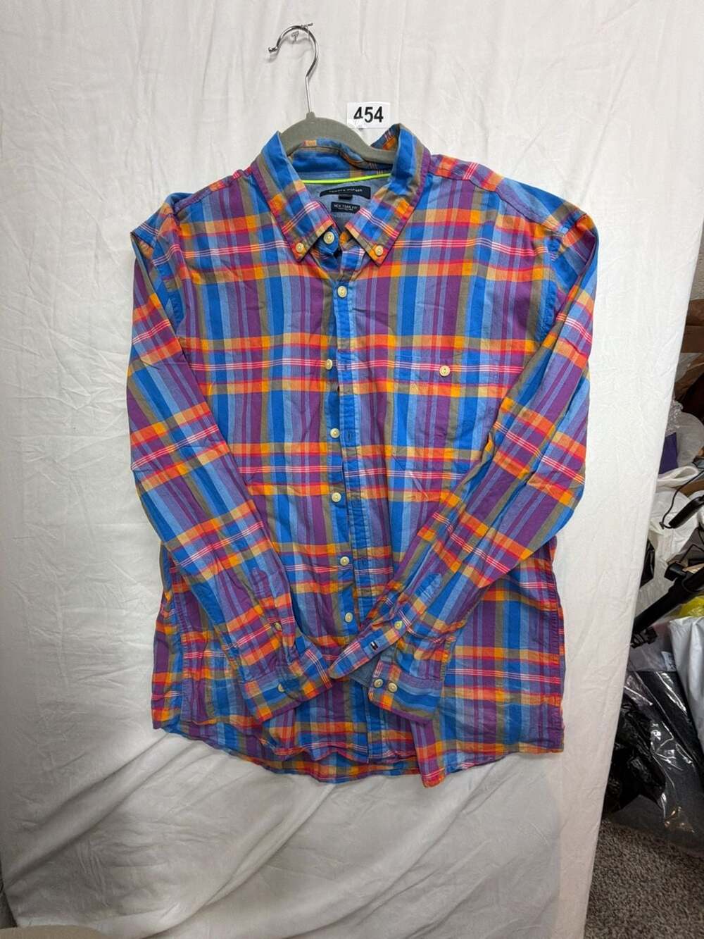 Tommy Hilfiger New York Fit Plaid Shirt Size XXL Multicolor